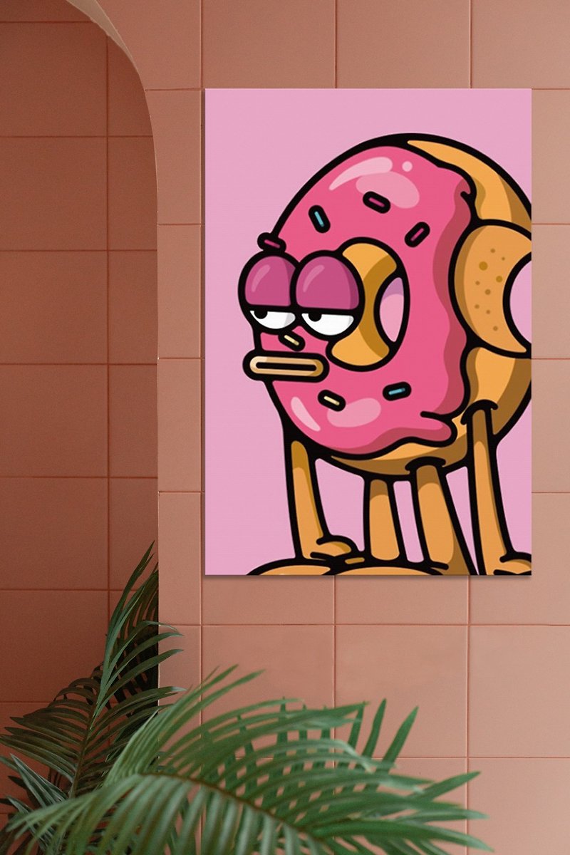 [Frameless painting] World-weary donut 50x75cm - Posters - Other Materials 