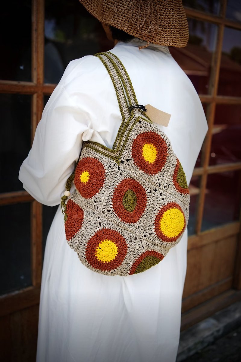 Pop style woven bag - กระเป๋าแมสเซนเจอร์ - ผ้าฝ้าย/ผ้าลินิน 