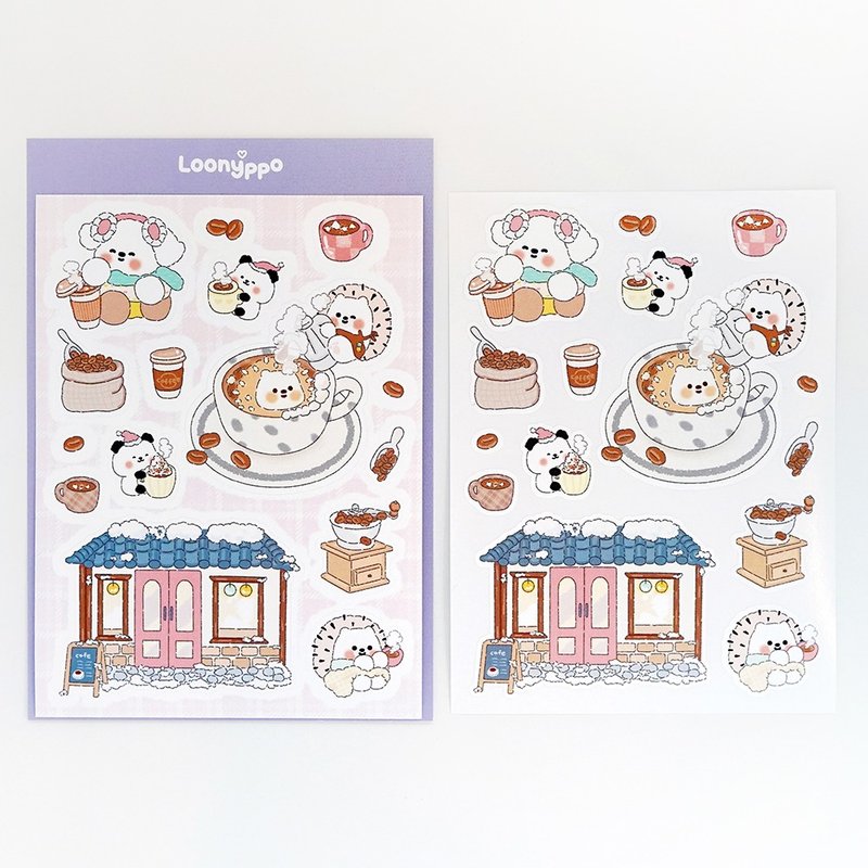 Snow café sticker (line sticker) - 貼紙 - 紙 