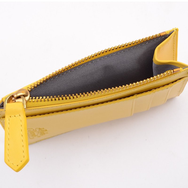 Genuine Leather Coin Purses Orange - La Poche Secrete Christmas Gift: Pocket Cassette Change Key Bag _ Moon Yellow