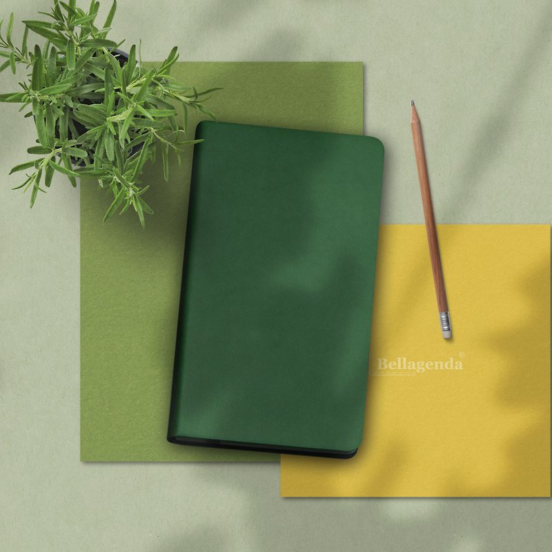 Pocket Notepad Notepad Pocket Diary Grid Book Simple Dark Green Customized Branding