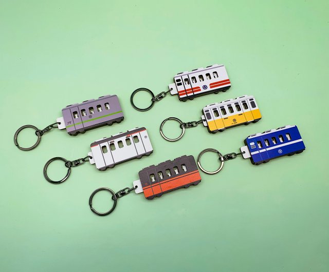 台湾鉄道公認】【北傑公認】木製可動キーホルダー 電車・MRT車両