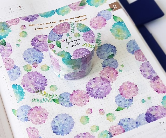 紫陽花的季節繡球花紙膠帶 設計館菌菌fungus 紙膠帶 Pinkoi