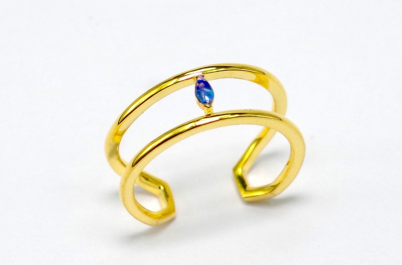 [One of the fruitful series: in situ] Opal 925 Silver simple ring - แหวนทั่วไป - โลหะ สีเงิน
