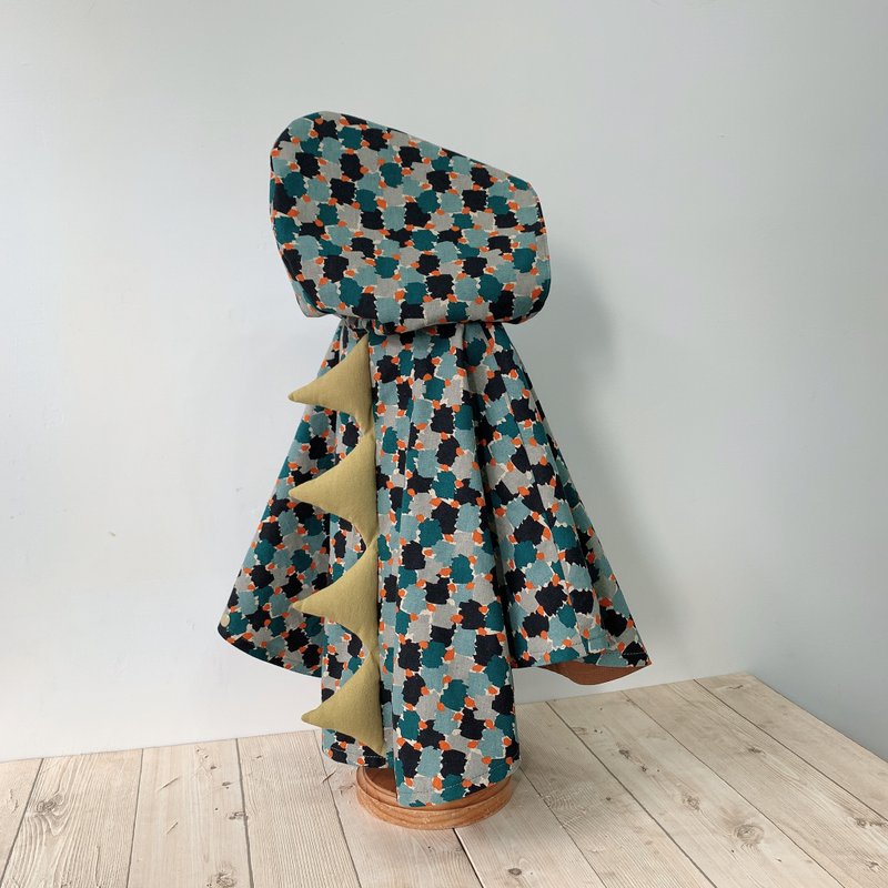 Shimamori's / Dinosaur Cloak / Dinosaurs Go to Forest Studies - Coats - Cotton & Hemp Blue