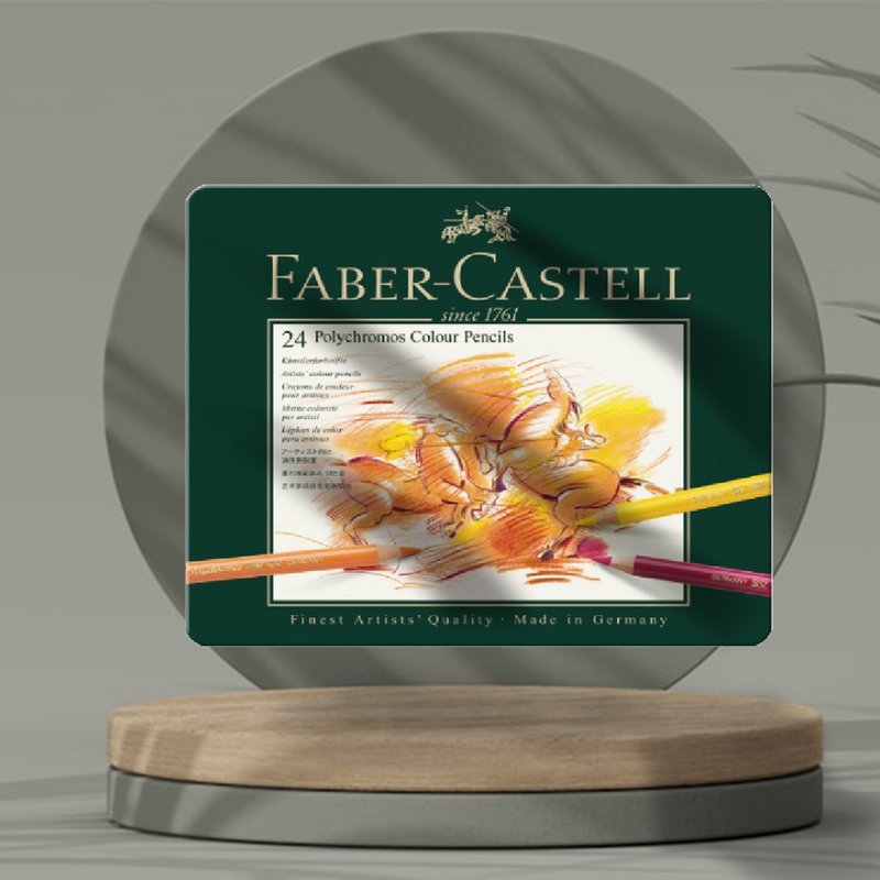 Faber-Castell Artist Grade Oil-based Color Pencils - 24 Colors in Iron Box (Original Genuine) - Other - Other Materials Multicolor