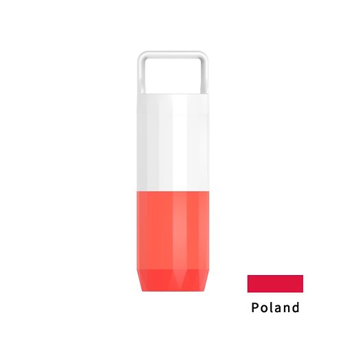 Wattle_全世界第一款個人化積木水壺 Wattle水壺 ∣ 迷你國旗系列_波蘭