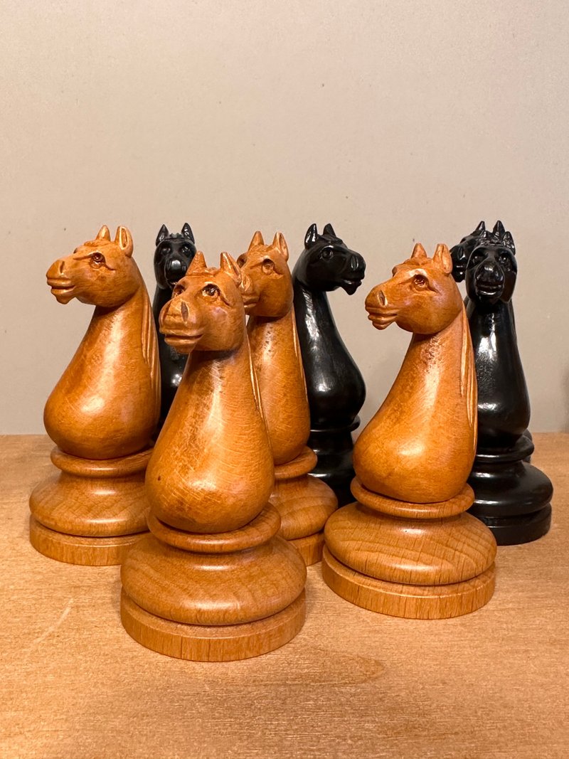 Soviet / Russian Chess set  Botvinnik - Flohr II 1935 (Replica) - 桌遊/卡牌 - 木頭 黑色