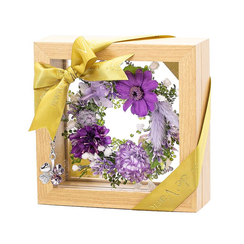 Devalier na-01-nv Preserved Flower Arrangement Flower lover Popular Handmade Original Birthday Gift Wreath Wedding Anniversary Made in Japan - Plants & Floral Arrangement - Plants & Flowers Purple