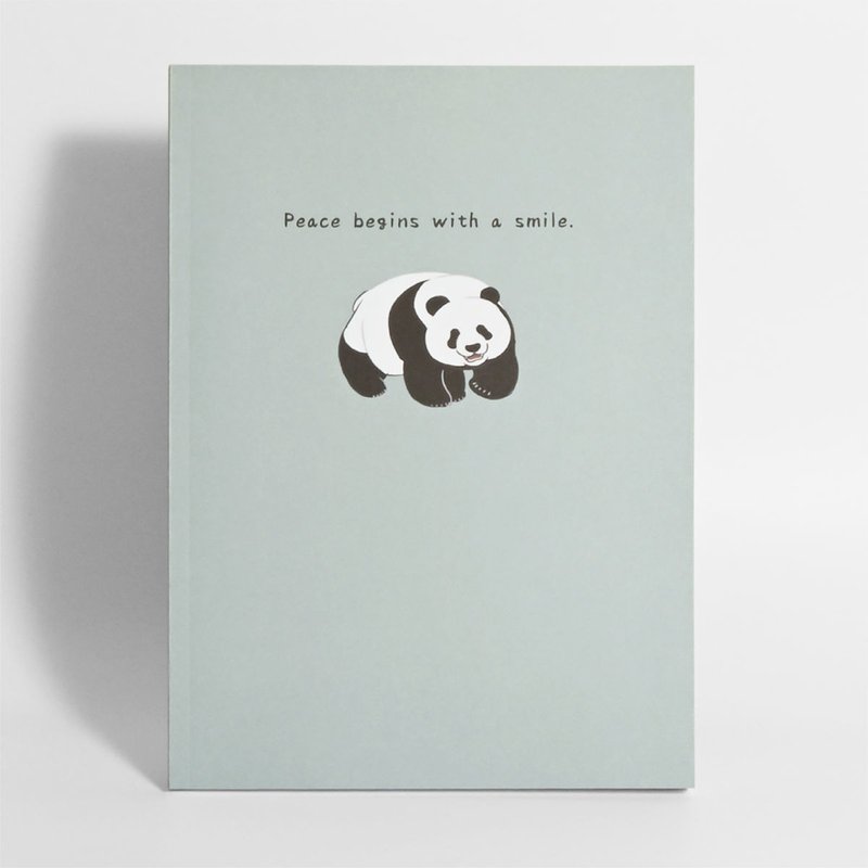 動物插畫筆記本 | 大貓熊 Peace begins with a smile - 筆記本/手帳 - 紙 