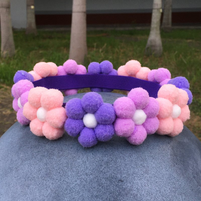 LAVENDER LOVER 花花頸帶 FLOWER NECKLACE - 項圈/牽繩 - 棉．麻 多色
