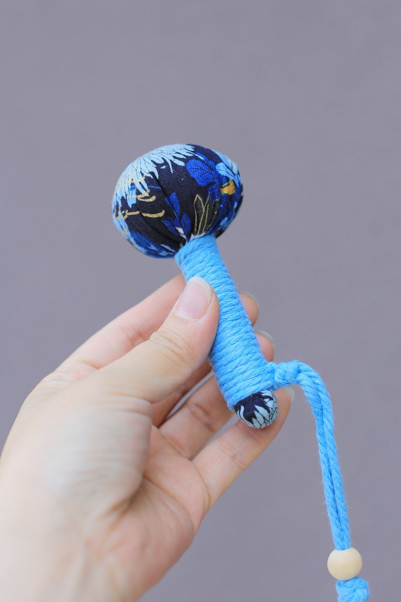 壹染指草本香品 | 便攜 隨身 迷你 桂花 香捶 | 減壓 | 燙金秋菊 - 吊飾/掛飾 - 植物．花 藍色