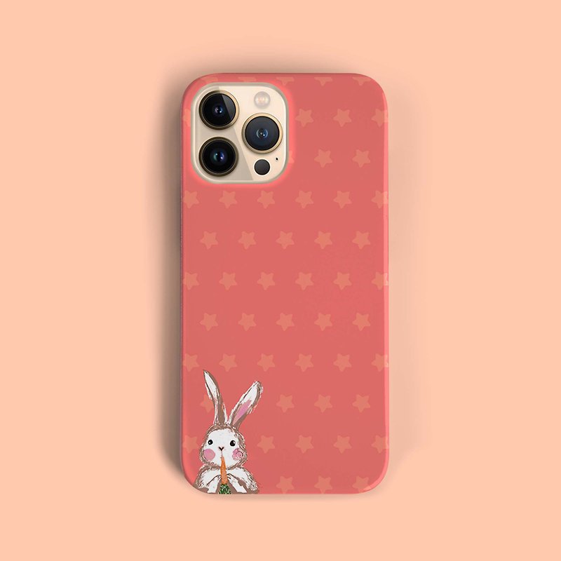 胖乎乎的小兔子 iPhone/Samsung 手機殼 - 手機殼/手機套 - 塑膠 粉紅色