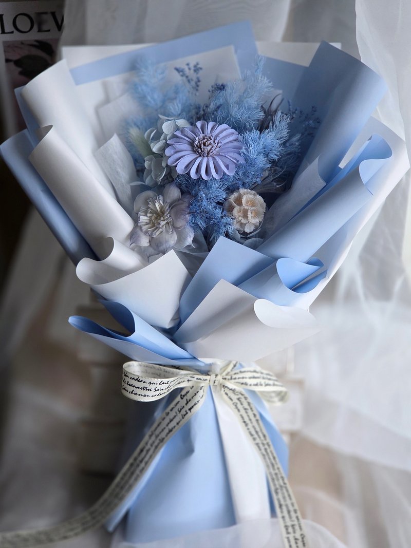 畢業花束/乾燥花束/索拉花束/不凋花束/向日葵花束/客製化 - 乾燥花/永生花 - 植物．花 