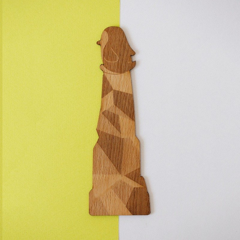 ペンギン木製のしおり（1）─[VUCA-デザイン]バレンタインデーの習慣 - 私はあなたを見たとき - しおり - 木製 ブラウン