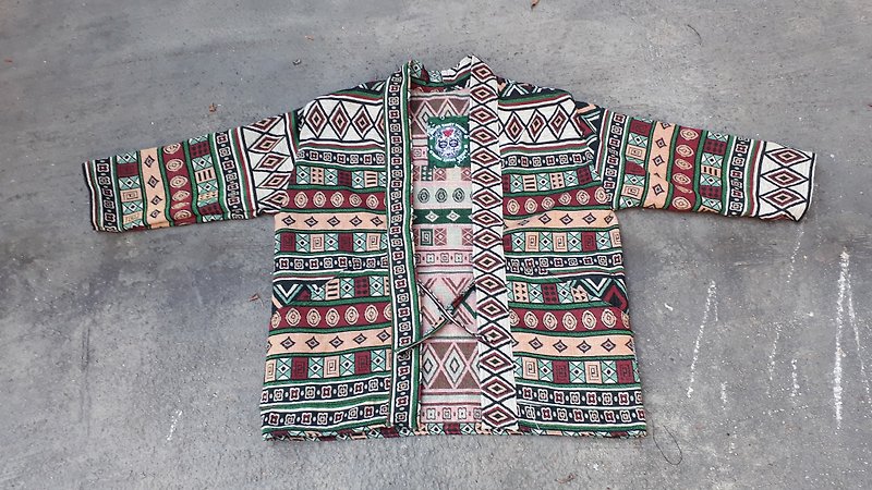 AMIN'S SHINY WORLD handmade KIMONO earth color national wind blouse coat - เสื้อแจ็คเก็ต - ผ้าฝ้าย/ผ้าลินิน หลากหลายสี