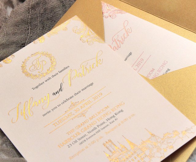 ユニークな結婚式の招待状のデザインロイヤルキャッスルppオリジナル ショップ Ppweddingdesign 招待状 Pinkoi