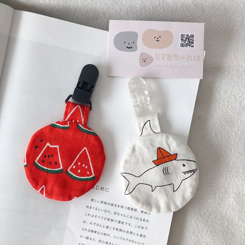 l Watermelon l Shark l Hand-made round peace symbol bag