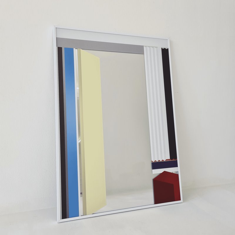 Mirror - Straight Entrance/ B3（37cm x 52cm） - その他 - ガラス ホワイト