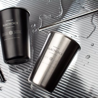Fog black steel cup