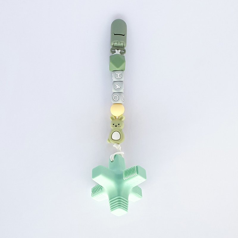 6顆 hao 兔子 淺綠色消波塊固齒器 / 客製化奶嘴鏈 - 寶寶/兒童玩具/玩偶 - 其他材質 多色
