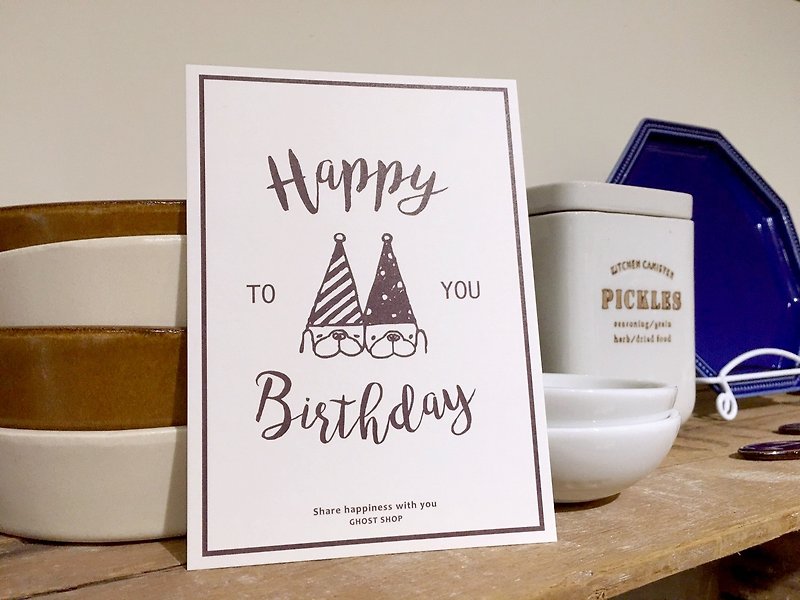 Thick Postcard-Birthday Party - การ์ด/โปสการ์ด - กระดาษ ขาว
