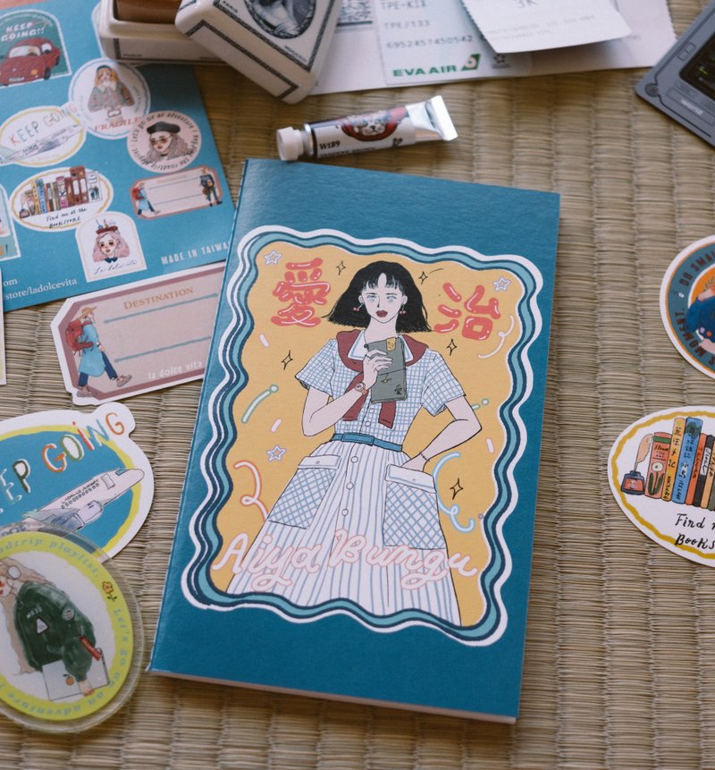 Aizhi Stationery Room x Sweet Life Aiko Girl's Notebook - สมุดบันทึก/สมุดปฏิทิน - กระดาษ หลากหลายสี