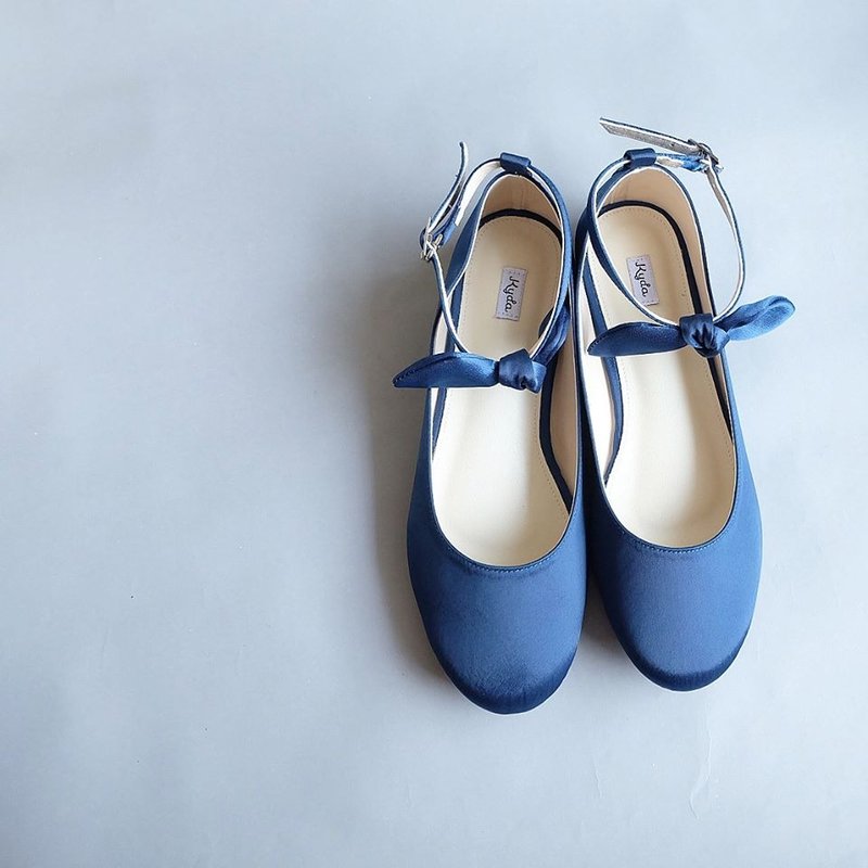 My Ballet Shoes in Dark Blue - 女休閒鞋/帆布鞋 - 其他材質 藍色