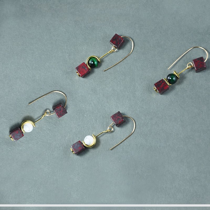 Modern Marble 14KGF Earrings 【Natural stones】【COOL LADIES】
