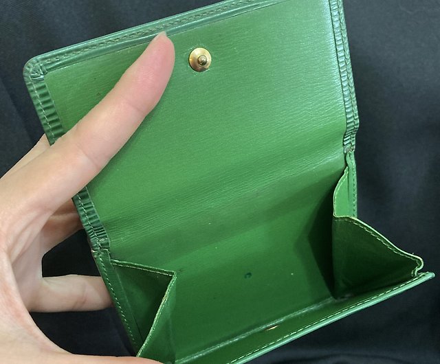 LOUIS VUITTON LV green EPI water ripple antique wallet antique bag