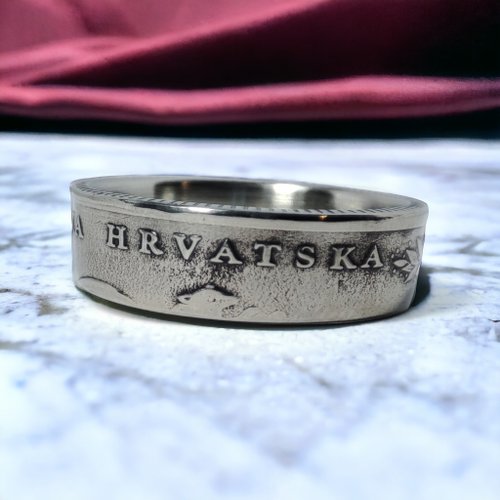 CoinsRingsUkraine Croatia Coin Ring 2 kunas 1995, Croatia Coin Ring, Croatia Ring Ring, Coin Ring