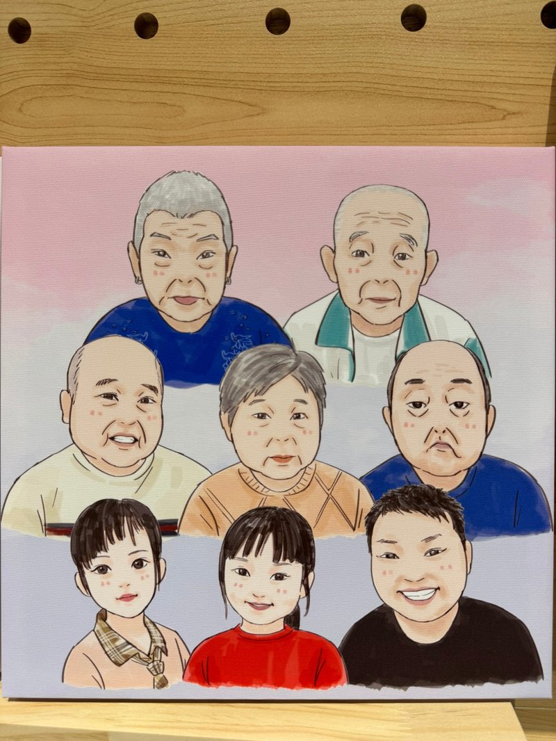 家有一老如有一寶 長輩紀念畫 初戀風手繪無框畫 家庭幸福收藏 - 擺飾/家飾品 - 其他材質 咖啡色