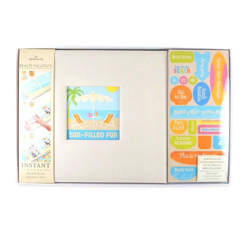 Full color page exquisite scrapbook/summer sun (with stickers) 【Hallmark-photo book/memorial book】 - อัลบั้มรูป - กระดาษ หลากหลายสี