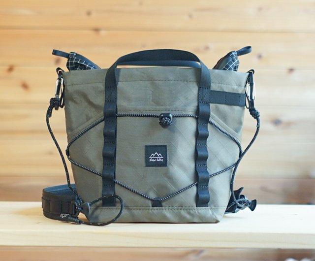 Khaki・ちびハイカーサコッシュ・S/登山・ハイキング・キャンプ・フェス・アウトドア・ショルダーバッグ・トートバッグ・防水・slowhike  slowhike - Pinkoi 限時優惠活動