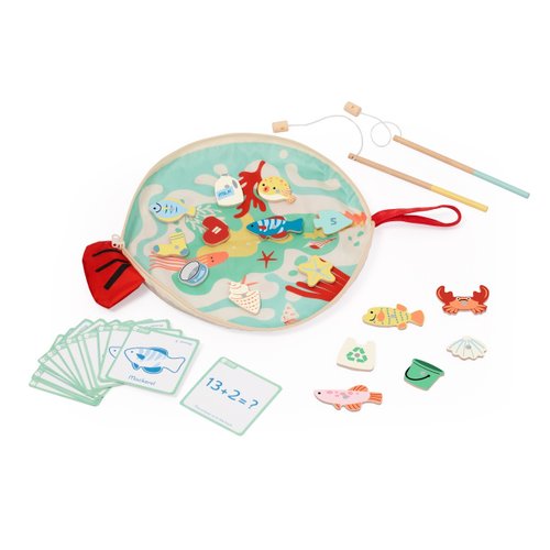 ClassicWorld 德國客來喜經典木玩 環保海洋釣魚樂 磁性積木製釣魚玩具【適合2歲以上寶貝】