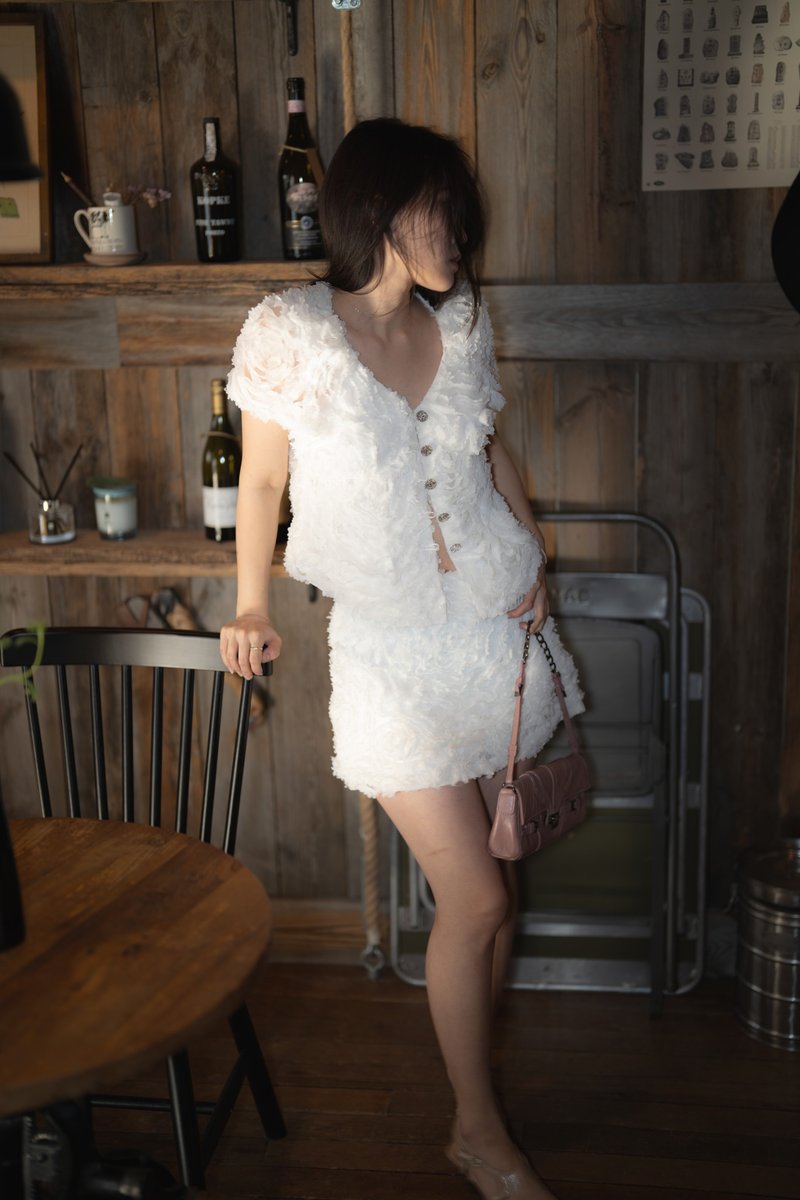 Magnolia' Blouse - 女上衣/長袖上衣 - 聚酯纖維 白色