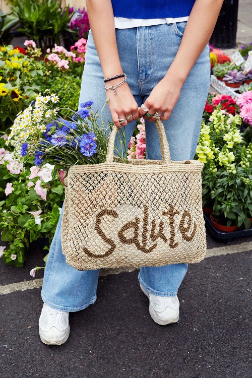 The Jacksons Small Salute Tote Bag in Natural