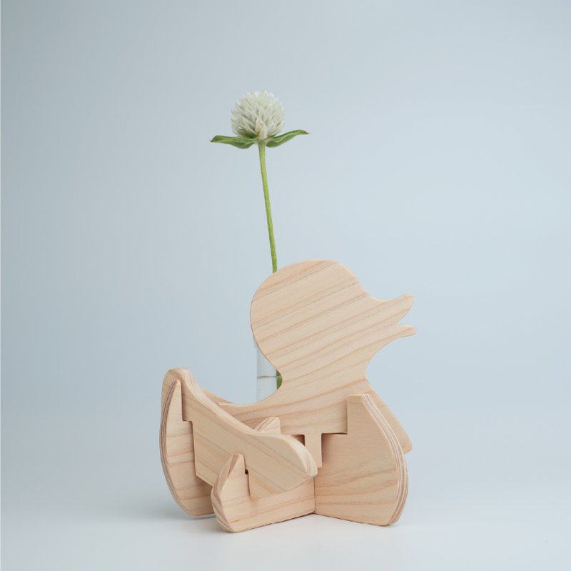 木板立體拼圖 × 小鴨子 組合木作+木製+療愈+可擺飾 - 拼圖 - 木頭 