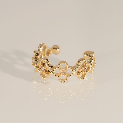IRIZA Jewellery 18K鑽石蕾絲耳夾 18K Gold The Diamond Lace Ear Cuff
