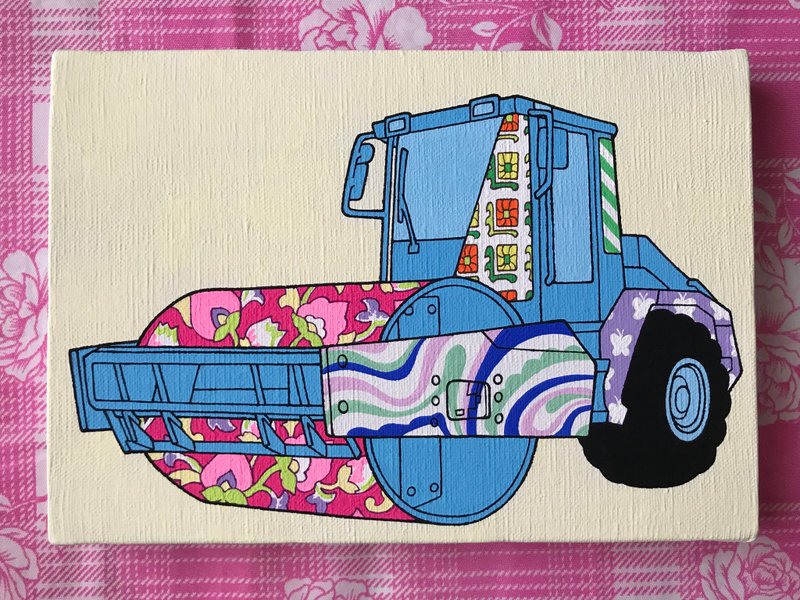 road roller - Illustration, Painting & Calligraphy - Other Materials 