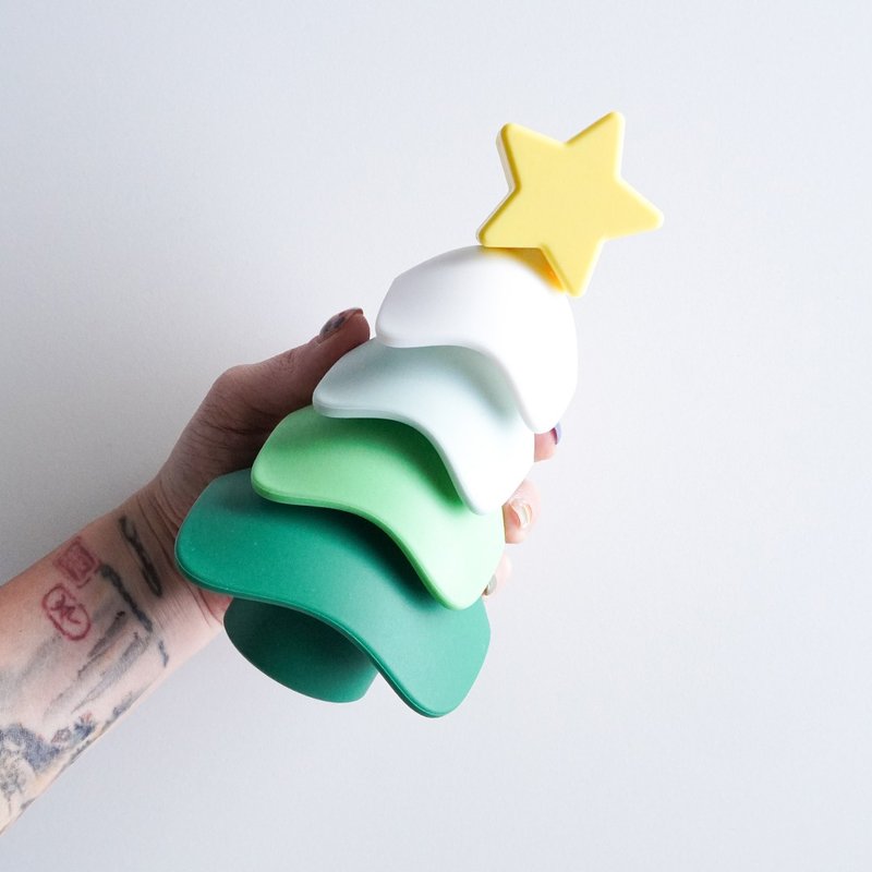 Christmas tree stacking toys - ของเล่นเด็ก - วัสดุอื่นๆ หลากหลายสี