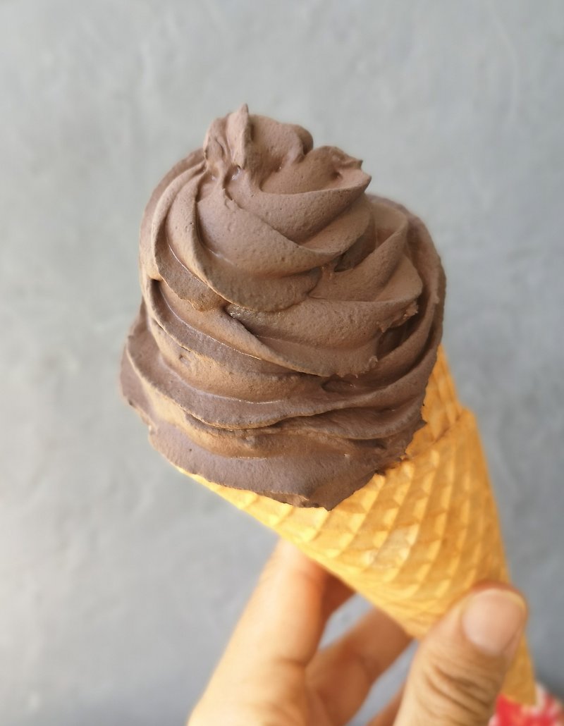 Fake chocolate ice-cream cone, ice-cream for display, polymer clay ice-cream