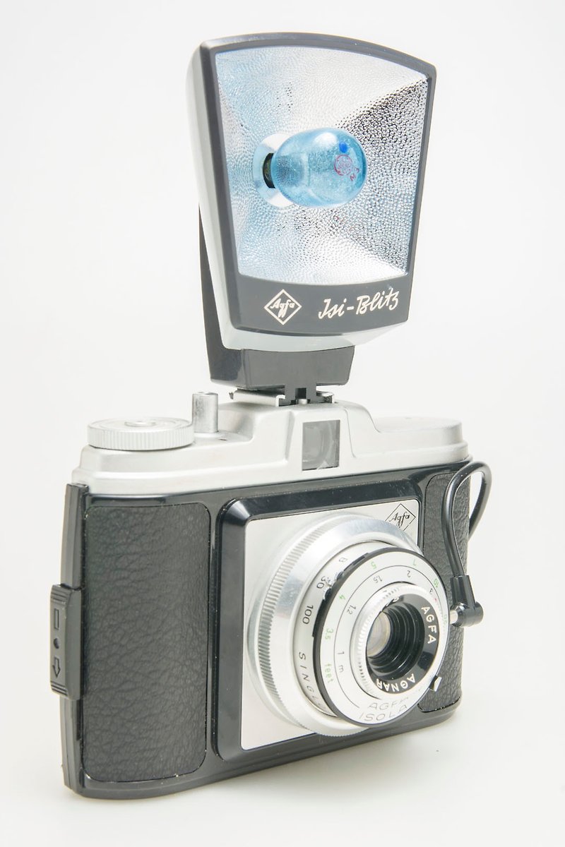 古董相機 1956-1959 Agfa Isola II - 菲林/即影即有相機 - 其他金屬 黑色