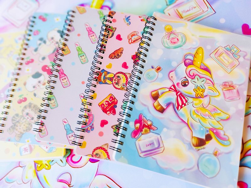 60-page single-line notebook with original illustrations - Notebooks & Journals - Paper Multicolor