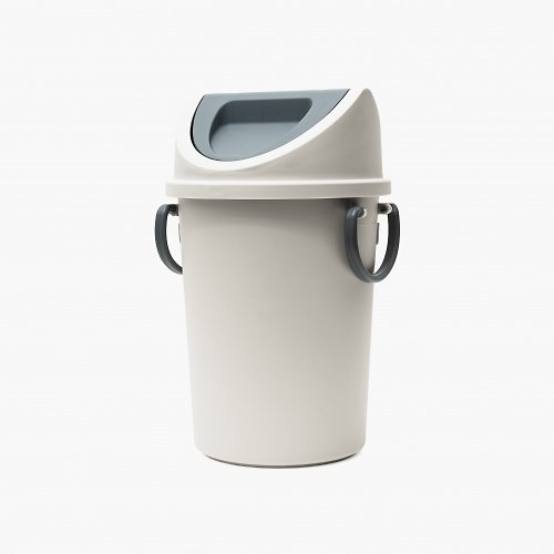 GINII 基尼家居 多件優惠-M號質感霧面雙耳垃圾桶 旋轉蓋 垃圾筒 回收桶 台灣製