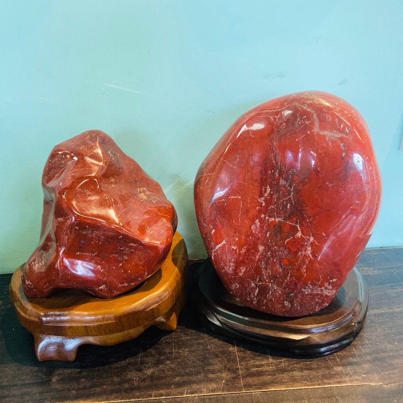 天然紅碧玉 激發靈感 激發活力 勇氣 A204 A211 - 擺飾/家飾品 - 玉石 紅色
