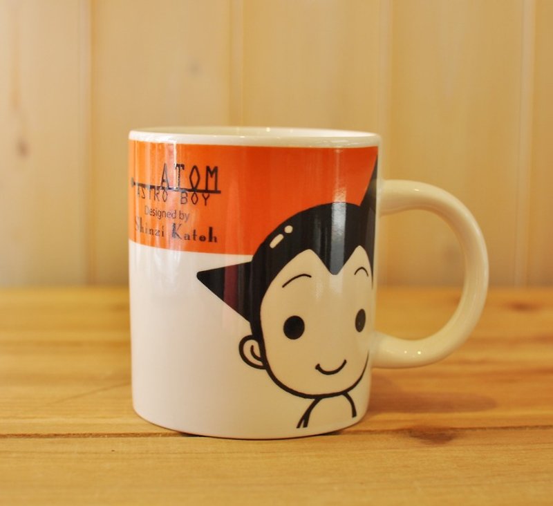 【加藤真治】原子小金剛 ATOM 日本製馬克杯 - 咖啡杯/馬克杯 - 陶 橘色