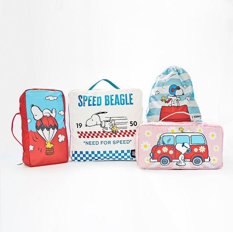 VOVAROVA x PEANUTS Speed Beagle packing cube 3 in 1 + Drawstring Set - Toiletry Bags & Pouches - Polyester 
