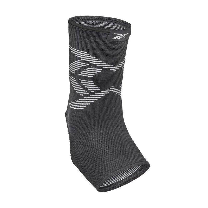 【Reebok】Ankle Support 透氣運動護踝 - Black/Grey (單入組) - 運動/健身器材 - 尼龍 黑色