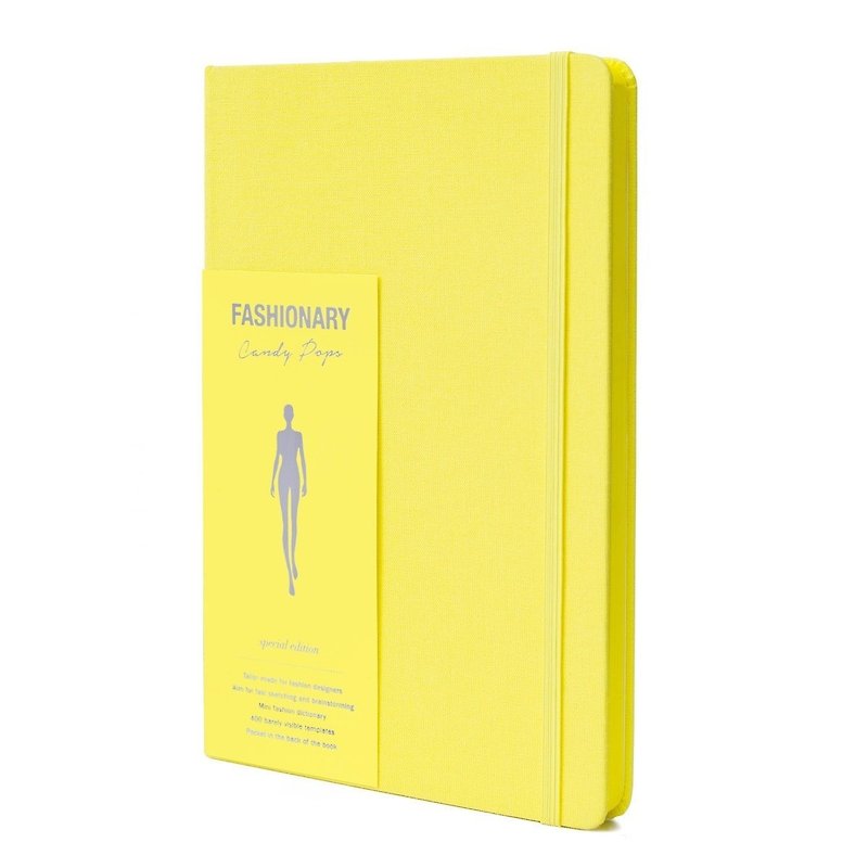 FASHIONARY hand-painted book/ female version/ A5/ yellow